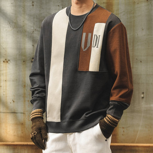 Bicolor Block Design Sweatshirt P1846